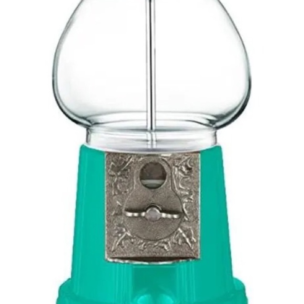 Seaside Turquoise 15" Tall Gumball/Candy Machine with Antique Style Stand